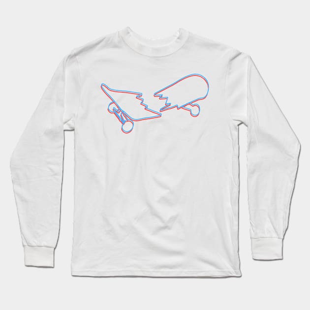 Broken Skateboard Long Sleeve T-Shirt by nathancowle